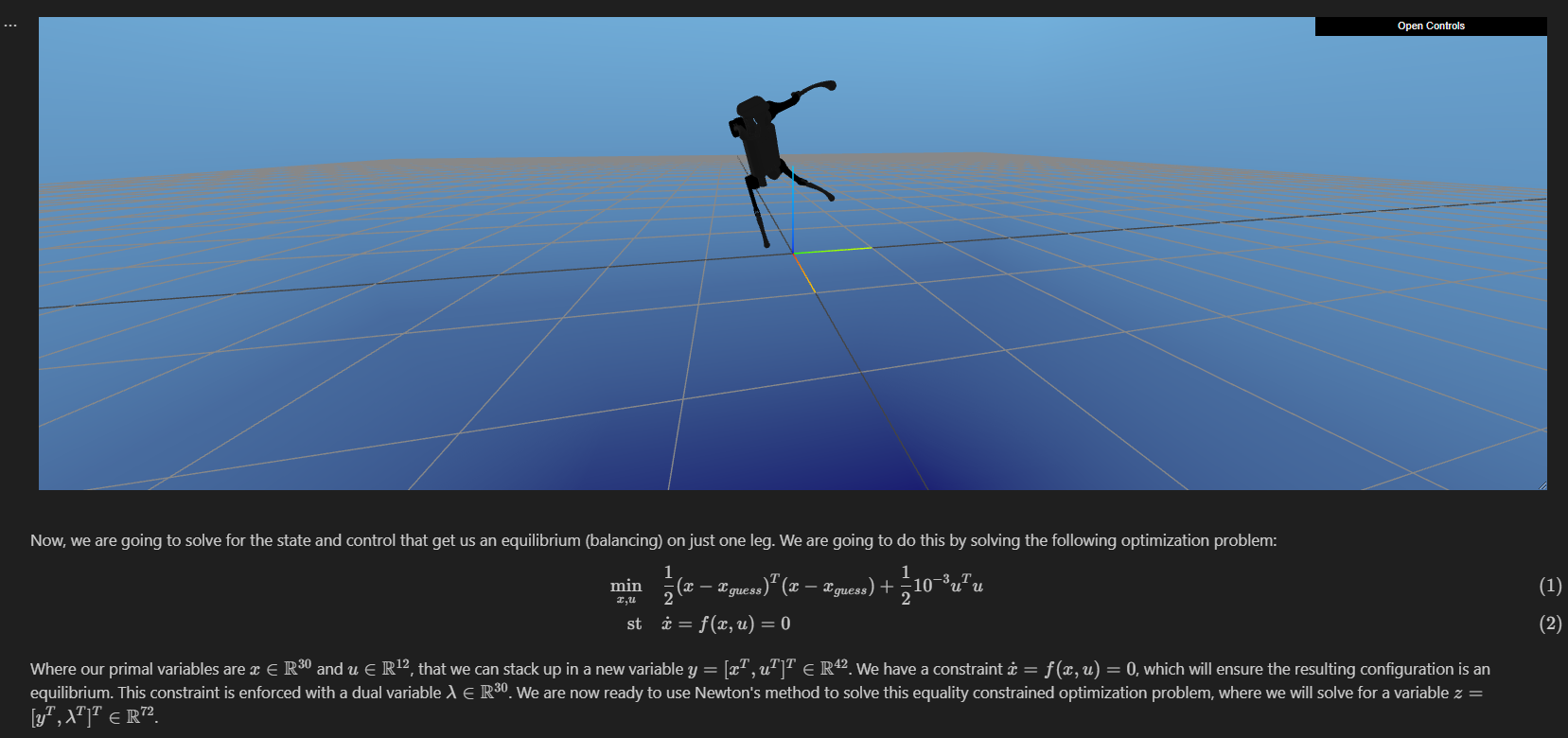 One-legged Quadruped Balance